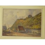 Artist Unknown - watercolour "Part of cliff Folkestone looking West, September 16 1890", inscribed,