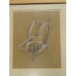 H Roberts - pastel Study of a reclining nude female, signed and dated '98,