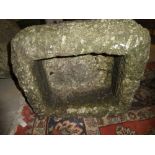 An old Cornish weathered granite well-cut rectangular garden trough,
