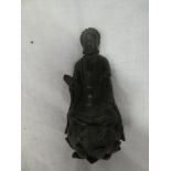A Chinese bronzed resin Buddha figure,