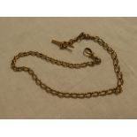 A 9ct gold pocket watch chain