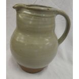 A St Ives Studio pottery tapered jug by Bernard Leach, impressed marks,