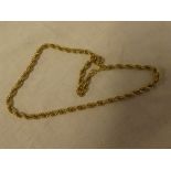 A 9ct gold rope twist necklace