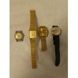 Four various gentleman's wristwatches including vintage wristwatch by Invicta,