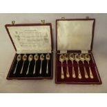 A set of six silver coffee spoons,