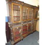 A 19th Century carved rosewood bookcase,