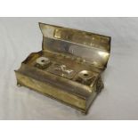 A good quality silver plated rectangular desk stand,
