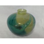 A Mdina Maltese art glass vase by Michael Harris 6½" diameter