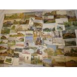 J Baxter - watercolours & oils A large selection of over 100 unframed studies of rural scenes