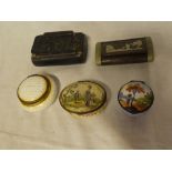 A late 18th/early 19th Century enamelled oval pocket box,