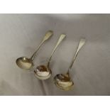 A pair of George III silver "Old English"pattern sauce ladles, London marks 1810,