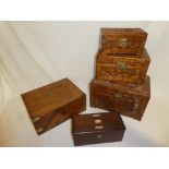 A 19th Century rosewood rectangular table letter box with mother of pearl in-set plaques
