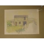 John Miller - watercolour "Roadside Barn on the North Coast", signed and inscribed,