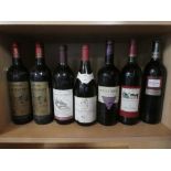 Six bottles of red wine including 2 x 1989 Chateau Haut-Terrier; 2002 Villa Rosa;