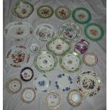 A selection of various decorative china plates,