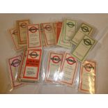 A collection of London Transport timetables 1939 onwards together with Underground timetables 1965