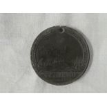 An 1805 Lord Nelson Trafalgar white metal commemorative medallion,