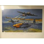 A coloured aircraft print "Sting of the Yellow Jackets" after Robert Bailey, No.