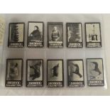 70 Ogden's Tab 1900 cigarette cards including early airship, cycling figures, animals, portraits,