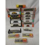 A selection of N gauge railway including two Graham Farish boxed tank locomotives,