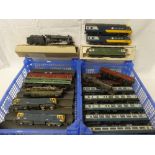 A selection of OO gauge railway items including locomotives in varying conditions,