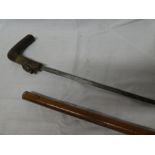 A gentleman's sword stick with 26" single edged blade,