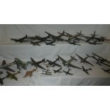 A War time Bakelite aircraft recognition model of an HE111 and a selection of various plastic