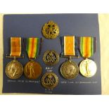 Two First War pairs of medals awarded to No.192342 Pte.2 S L Bayley RAF and No.141328 2 A.M.S.T.