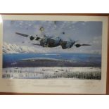 A coloured limited edition aircraft print "Tirpitz Re-Visited" by Phillip E West, No.