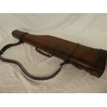 A good quality leather leg of mutton gun case to fit 29" barrels with shoulder strap