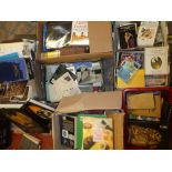 Six boxes of various books including Chronicles of the Chinese Emperors; The Atlas of the Universe,