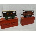 Hornby O gauge - RS655 brake van in original box and one other goods brake van in original box (2)