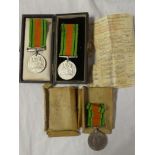 A Second War Defence medal in box of issue,