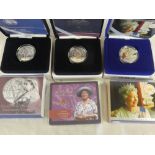 Three silver proof crowns for 2000/2001 and 2002,