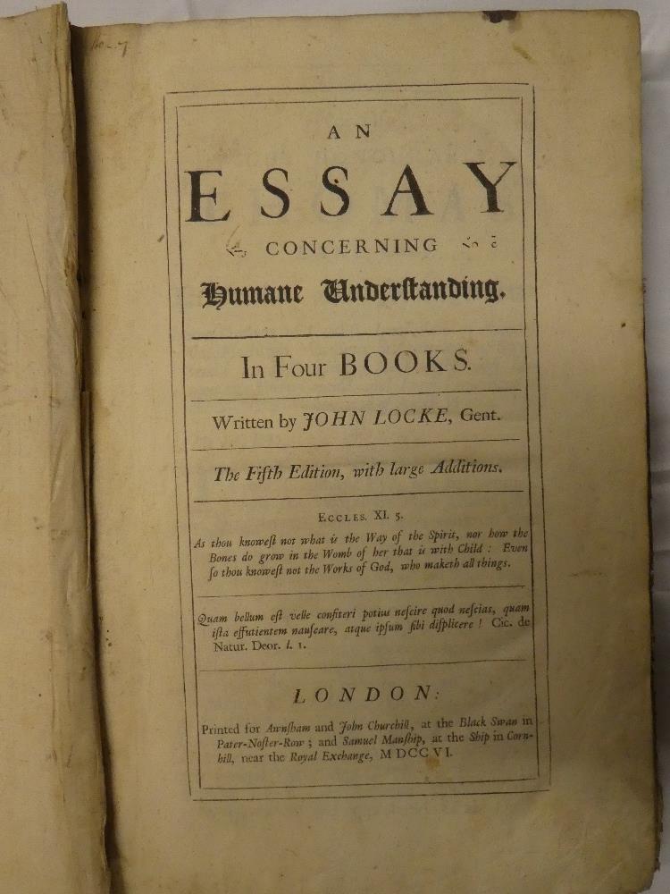 Locke (John) - An Essay Concerning Humane Understanding, 4 vols bound as one,