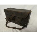 A Second War leather machine gunners tool bag dated 1944
