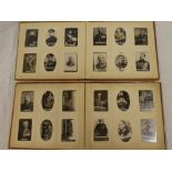 Two albums containing a collection of over 140 Victorian and Edwardian cigarette cards - mainly