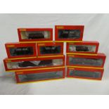 Hornby OO gauge - nine mint & boxed goods wagons including BR bogie passenger brake,