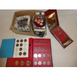 A collection of GB coins including a folder album of Elizabeth II coins,
