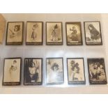 A selection of 70 1900 Ogden's Guinea Gold cigarette cards including actresses and famous females