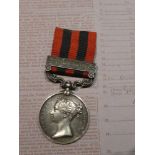 An India General Service medal 1854 with Burma 1889-92 bar awarded No.1662 Pte.J.Payne 1st Btn.D.C.