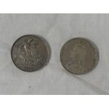 Two Victorian silver crowns - 1888 and 1889 (f/nvf) (2)