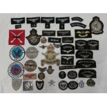 A collection of RAF badges and insignia including World War Two RAF Air Sea Rescue cloth badge,