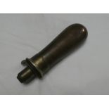 A 19th Century Syke's patent brass mounted copper powder flask,
