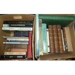 Two boxes of assorted books including Grant (J) - British Battles on Land & Sea;