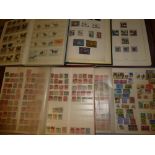 A folder album of Malta stamps together with four albums/stock books containing a selection of