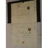An 1840 cover with 1d black addressed to Francis Trevithick,