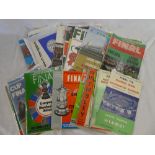 A selection of football programmes including 28 x FA Cup final programmes,