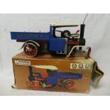 A Mamod steam wagon in original box with accessories