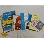 A selection of BOAC paperwork including Equator certificates, menu's, booklets,